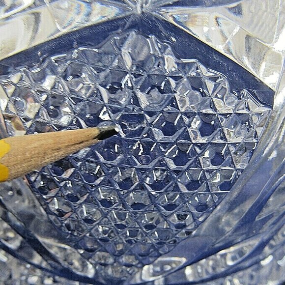 Vintage US Glass EAPG Footed Bowl Floral Etched Innovation Antique 7.5" x 6.5" - Picture 8 of 8